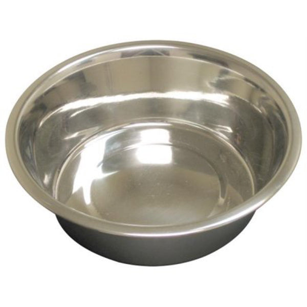 2 QT Stainless Steel Embossed Rim Medium Feeding Dog Bowl
